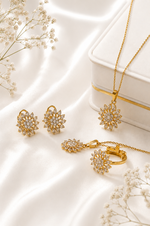 Locket Set Pakistani Gold Plated 24k