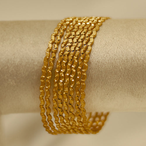 Rosewood Indian Chori Bangles – Golden - Dhai
