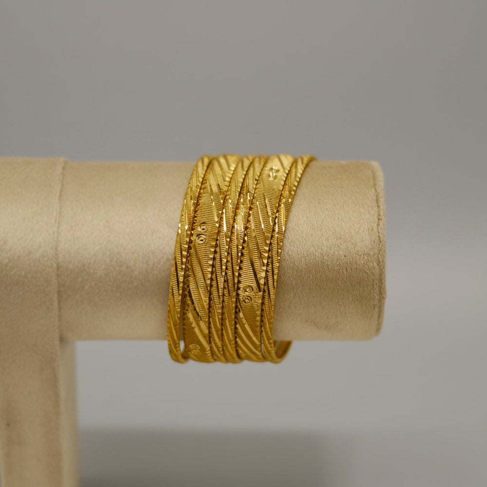 Xenia Indian Chori Bangles – Golden - Sawa Do