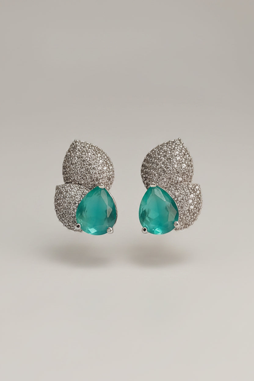 Marigold American Diamond Earrings – White