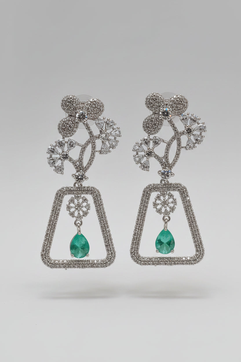 Aurora American Diamond Earrings – Pink