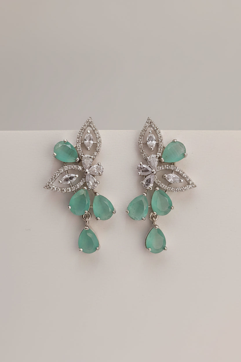 Zephyranthes American Diamond Earrings – Golden Champagne
