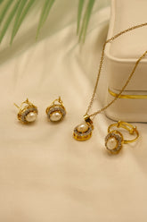 Locket Set Pakistani Gold Plated 24k