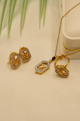 Locket Set Pakistani Gold Plated 24k