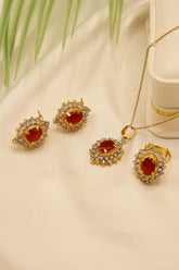 Locket Set Pakistani Gold Plated 24k