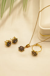 Locket Set Pakistani Gold Plated 24k