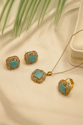 Locket Set Pakistani Gold Plated 24k