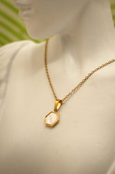 Necklace Set – Elegant Golden White Finish