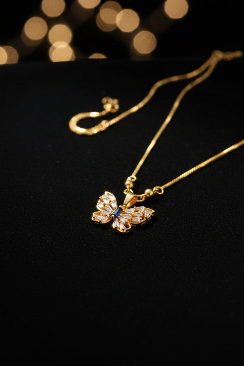 Quilla Necklace – Gold Black