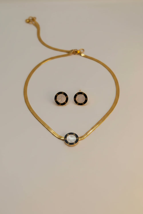 Prisma Necklace – Gold Black
