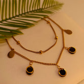 Elegant Black & Gold Pendant – Stainless Steel - Best Quality