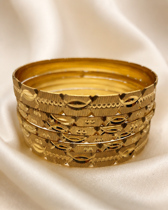 Celestine Indian Chori Bangles – Golden / Poonay Teen