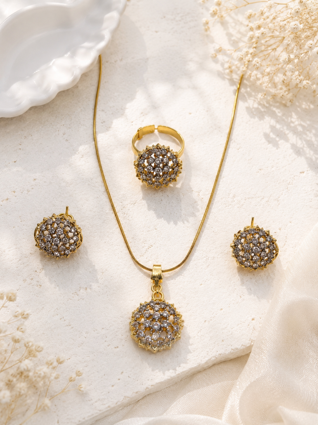 Locket Set Pakistani Gold Plated 24k - LSPGP-0008