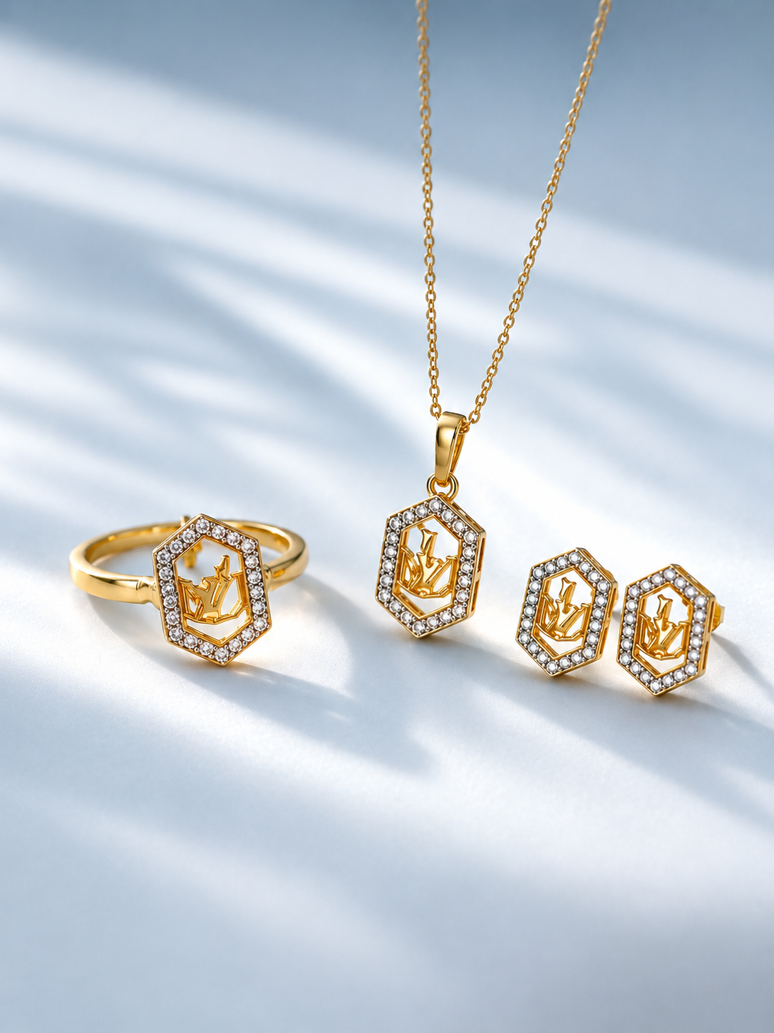 Yesenia Gold-Plated Pakistani Locket Set