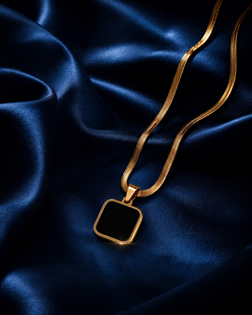 Nightshade Stainless Steel Pendant – Golden Black