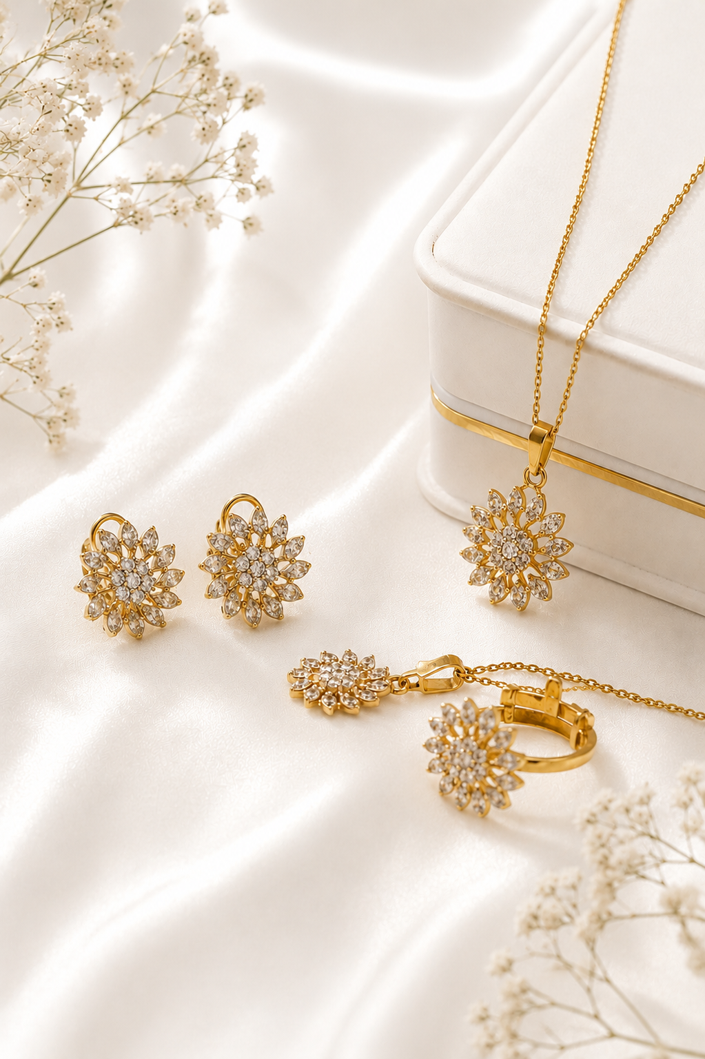 Oceana Gold-Plated Pakistani Locket Set