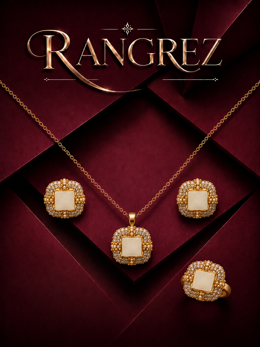 Ilume Gold-Plated Pakistani Locket Set