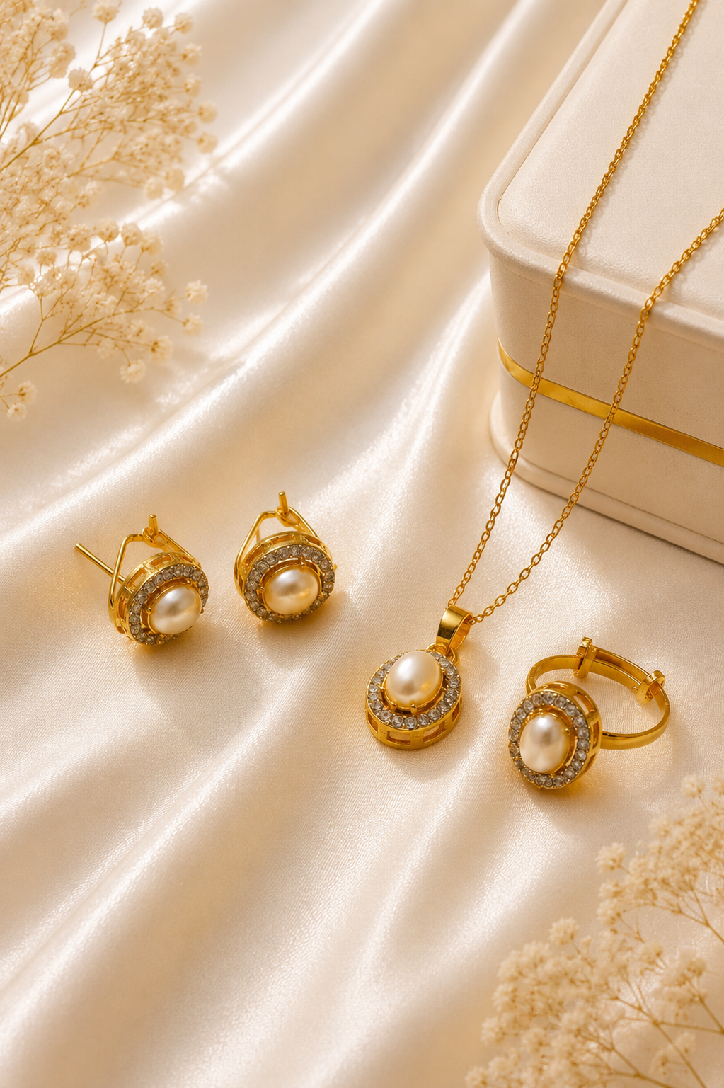 Talia Gold-Plated Pakistani Locket Set