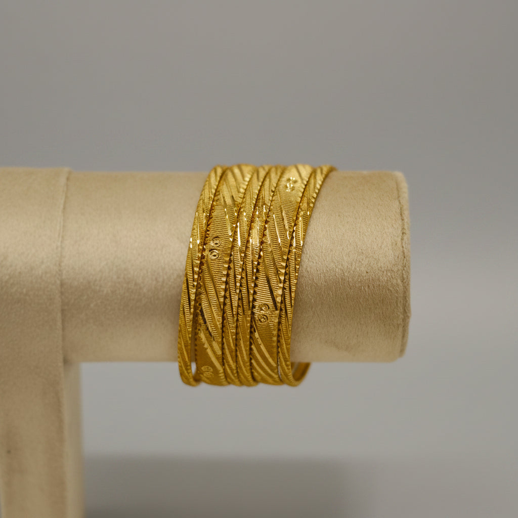 Xenia Indian Chori Bangles – Golden - Do