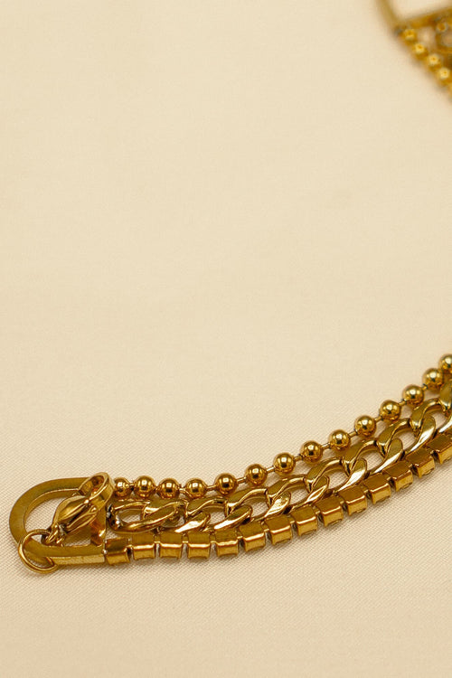 Orchid Stainless Steel Bracelet – Golden