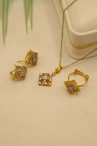 Locket Set Pakistani Gold Plated 24k