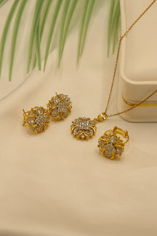 Locket Set Pakistani Gold Plated 24k