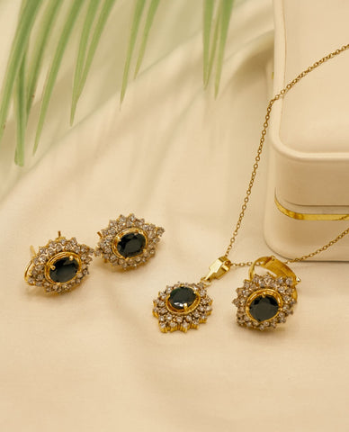 Locket Set Pakistani Gold Plated 24k