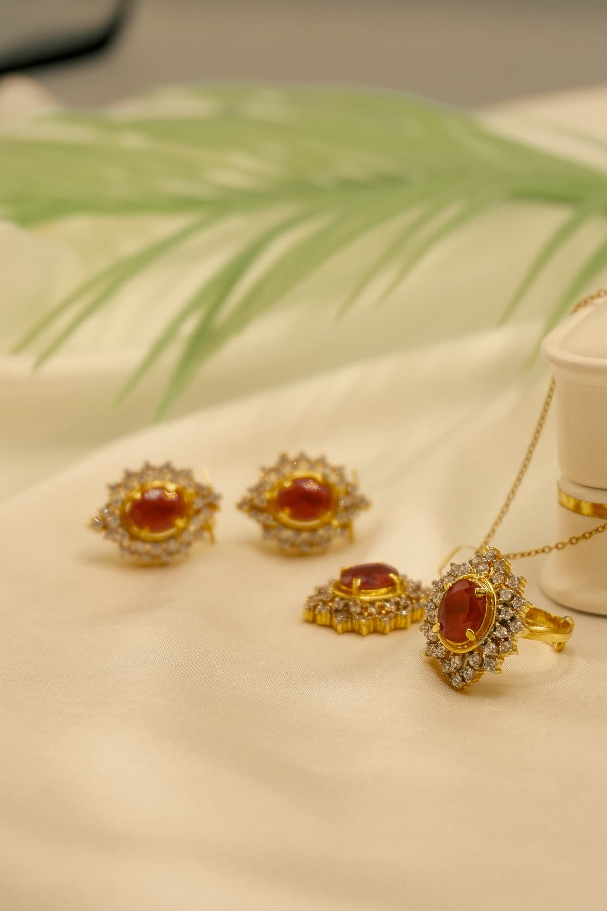 Locket Set Pakistani Gold Plated 24k