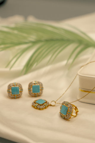 Locket Set Pakistani Gold Plated 24k