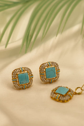 Locket Set Pakistani Gold Plated 24k