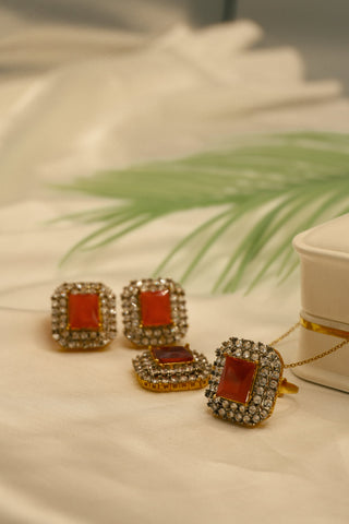 Locket Set Pakistani Gold Plated 24k