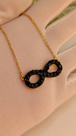 Trendy Design Necklace Set – Elegant Gold Black Finish