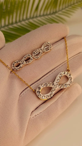 Trendy Design Necklace Set – Elegant Gold Black Finish