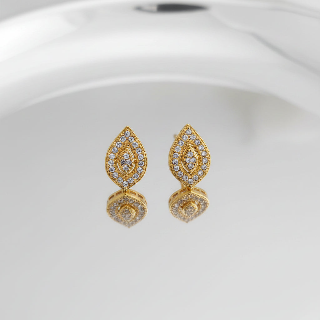 Rhiannon China Gold 24K Earrings