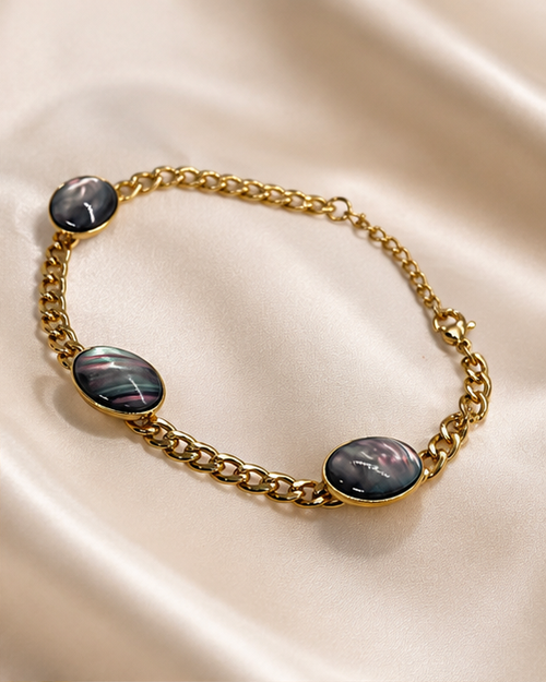 Adalyn Stainless Steel Bracelet – Golden White / Standard