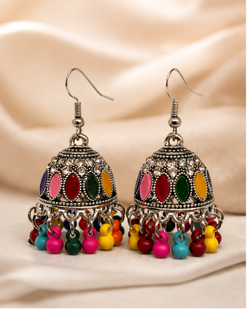 Amethyst China Gold 24K Earrings – Multi Color